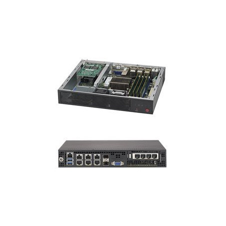 SUPERMICRO mini server 1x FCBGA1667 Xeon D-1518, 4x DDR4 ECC, 84W, M.2, 2x 10Gb SFP+, 6x 1Gb LAN, IPMI