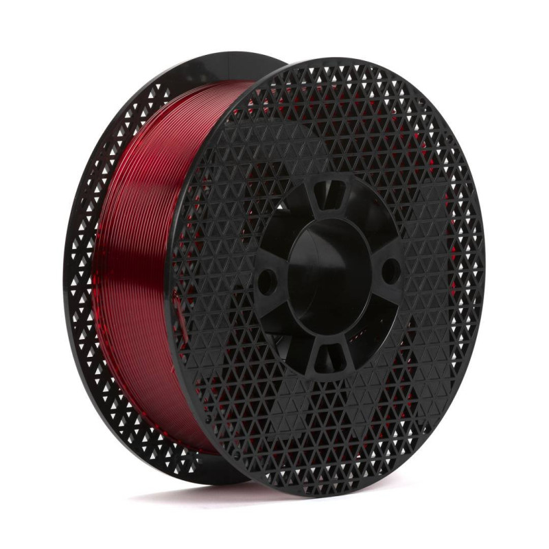 Filament PM tisková struna/filament 1,75 PETG transparentní červená, 1 kg