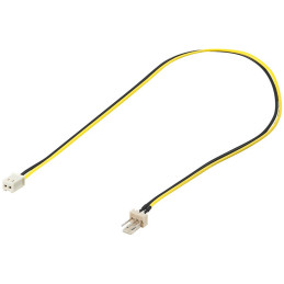 PremiumCord Kabel napájecí pro ventilátor z 2 pinového FAN na 3 pinový FAN konektor pro zastrčení do ventilátoru