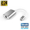 PremiumCord Adaptér USB-C na mini DisplayPort, rozlišení 4K*2K@60Hz