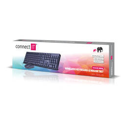 CONNECT IT Combo bezdrátová černá klávesnice + myš, (+1x AAA +1x AA baterie zdarma), CZ + SK layout