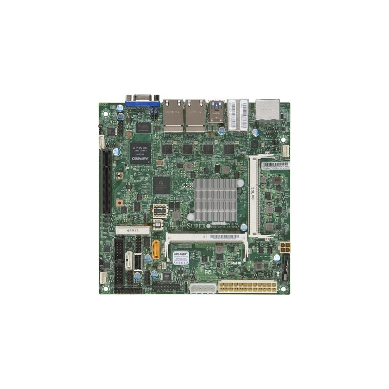 SUPERMICRO MB N3700 SoC, 2x ,SODIMM DDR3, 2x SATA3, PCIe 3.0 x1 in x8, IPMI , 4x LAN, audio