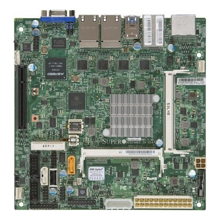 SUPERMICRO MB N3700 SoC, 2x ,SODIMM DDR3, 2x SATA3, PCIe 3.0 x1 in x8, IPMI , 4x LAN, audio
