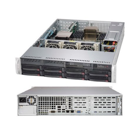 SUPERMICRO 2U chassis 8x 3,5" HS SAS/SATA, 600W (80PLUS Platinum), WIO