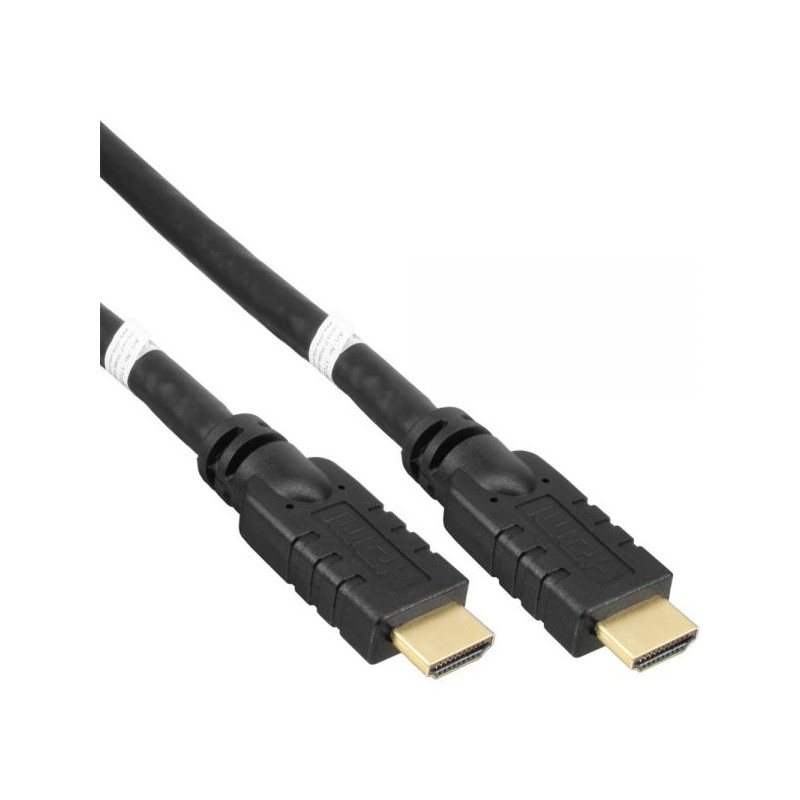 PremiumCord HDMI High Speed with Ether.4K@60Hz kabel se zesilovačem,20m, 3x stínění, M/M, zlacené konektory,