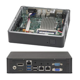 SUPERMICRO mini server 1x Atom E3940, 1x DDR3 ECC, 60W PSU, 1x 2,5" + 1x SATA DOM, M.2, 2x 1Gb LAN