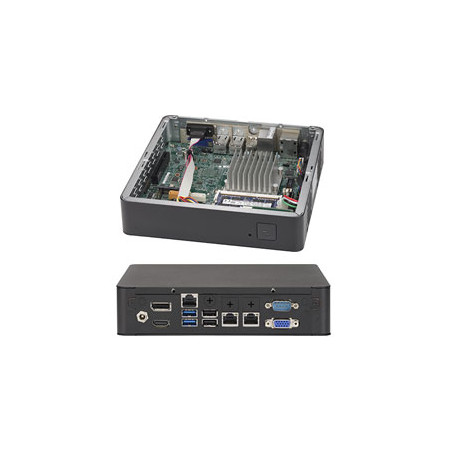 SUPERMICRO mini server 1x Atom E3940, 1x DDR3 ECC, 60W PSU, 1x 2,5" + 1x SATA DOM, M.2, 2x 1Gb LAN