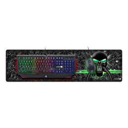 CONNECT IT BATTLE RNBW podložka pod klávesnici a myš, vel. L (886 × 245 mm)