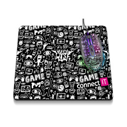 CONNECT IT DOODLE podložka pod myš, vel. S (320 × 245 mm)