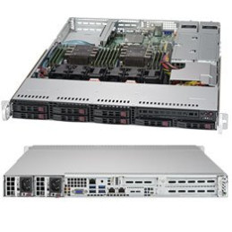 SUPERMICRO 1U server 2x LGA3647, iC621, 12x DDR4 ECC R, 8x SATA3 HS (2,5"), M.2, 2x750W, 2x1GbE, IPMI, WIO