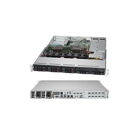 SUPERMICRO 1U server 2x LGA3647, iC621, 12x DDR4 ECC R, 8x SATA3 HS (2,5"), M.2, 2x750W, 2x1GbE, IPMI, WIO