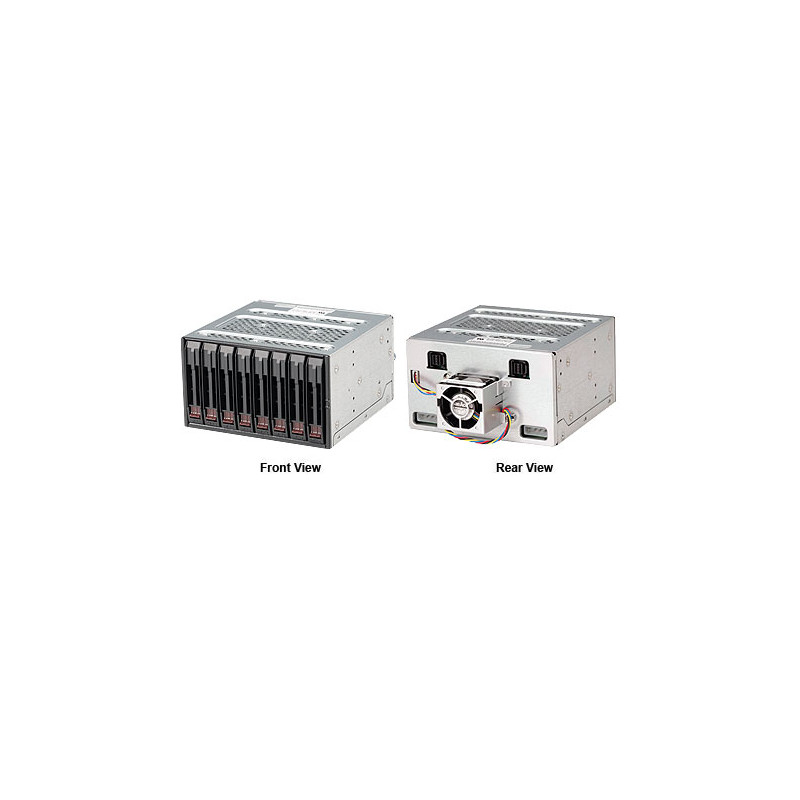 SUPERMICRO Mobile Rack M28SACB - 8x 2,5" hotswap do 2x 5,25" pozice (2x 8643), fan, pro CSE-743/745/747/748/842/835