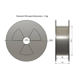 Filament PM tisková struna/filament 1,75 PETG bílá, 2 kg