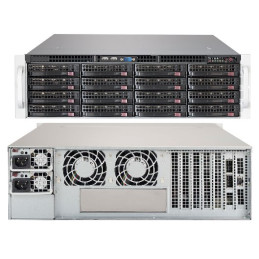 SUPERMICRO 3U JBOD chassis 16x 3,5" HS SAS/SATA (dual expander + 4xSFF 8644 + IPMI), 2x1000W (80PLUS Platinum)