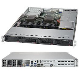 SUPERMICRO 1U server 2x LGA3647, iC621, 12x DDR4 ECC R, 4x SATA3 HS (3,5"), M.2, 2x750W, 2x1GbE, IPMI, WIO