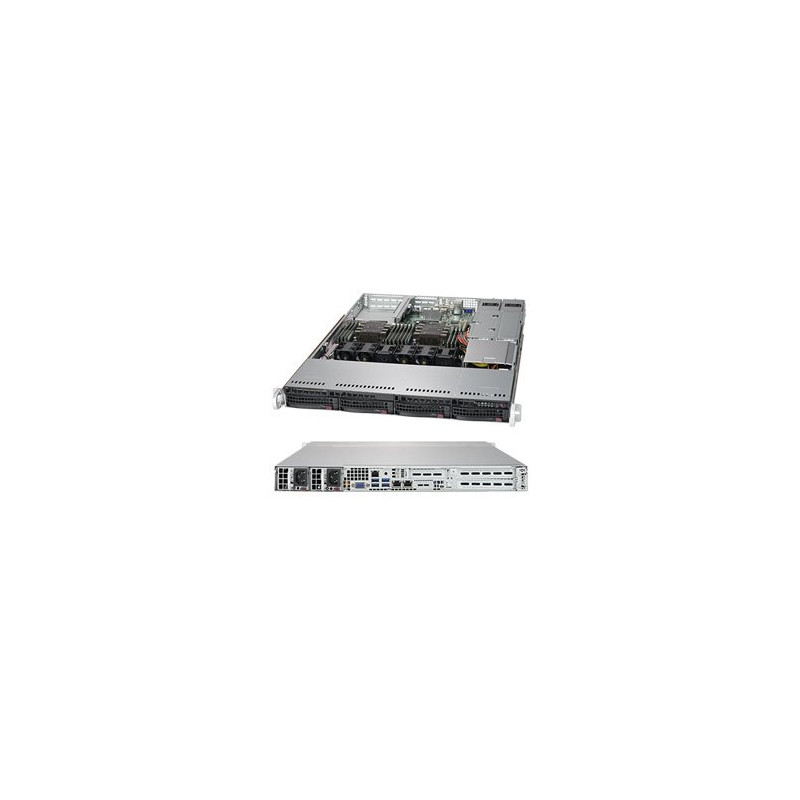 SUPERMICRO 1U server 2x LGA3647, iC621, 12x DDR4 ECC R, 4x SATA3 HS (3,5"), M.2, 2x750W, 2x1GbE, IPMI, WIO
