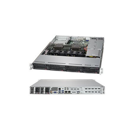 SUPERMICRO 1U server 2x LGA3647, iC621, 12x DDR4 ECC R, 4x SATA3 HS (3,5"), M.2, 2x750W, 2x1GbE, IPMI, WIO