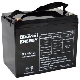 GOOWEI ENERGY Pb záložní akumulátor VRLA GEL 12V/75Ah (OTL75-12)