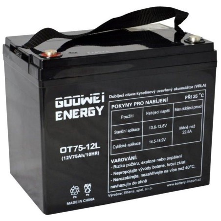 GOOWEI ENERGY Pb záložní akumulátor VRLA GEL 12V/75Ah (OTL75-12)