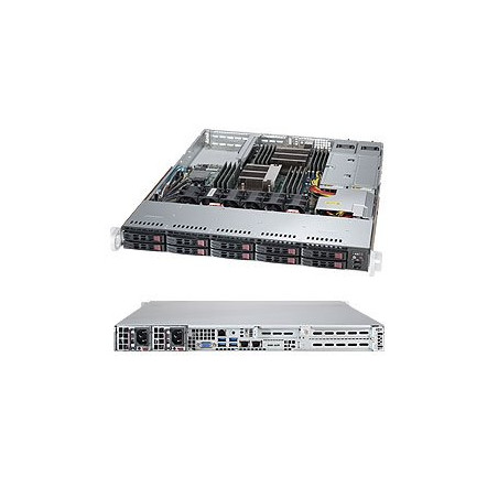 SUPERMICRO 1U server 2x LGA3647, iC622, 12x DDR4 ECC R, 10x 2,5 HS(8xSATA+2xSATA/NVMe), M.2, 2x750W, 2x10GbE, IPMI, WIO