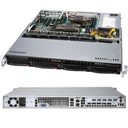 SUPERMICRO 1U server 2x LGA3647, iC621, 8x DDR4 ECC R, 4x SATA3 HS (3,5"), M.2, 500W, 2x1GbE, IPMI