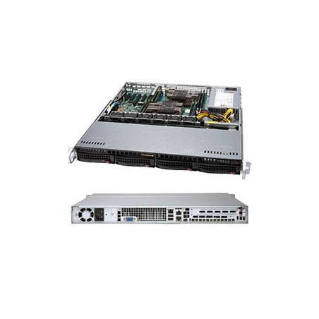 SUPERMICRO 1U server 2x LGA3647, iC621, 8x DDR4 ECC R, 4x SATA3 HS (3,5"), M.2, 500W, 2x1GbE, IPMI