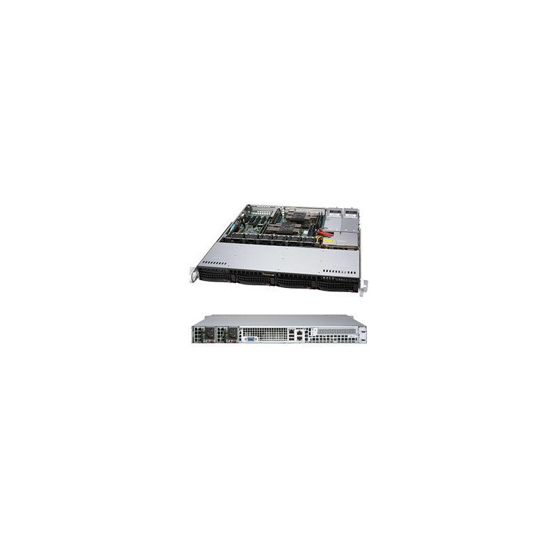 SUPERMICRO 1U server 2x LGA3647, iC621, 8x DDR4 ECC R, 4x SATA3 HS (3,5"), M.2, 2x600W, 2x1GbE, IPMI