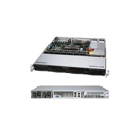SUPERMICRO 1U server 2x LGA3647, iC621, 8x DDR4 ECC R, 4x SATA3 HS (3,5"), M.2, 2x600W, 2x1GbE, IPMI