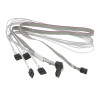 Supermicro Internal Right Angle MiniSAS SFF-8087 to 4 SATA 70/70/75/75cm with Sideband 75cm Cable (CBL-SAST-0659)