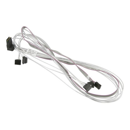 Supermicro Internal Right Angle MiniSAS SFF-8087 to 4 SATA 75/75/90/90cm with Sideband 90cm Cable (CBL-SAST-0644)