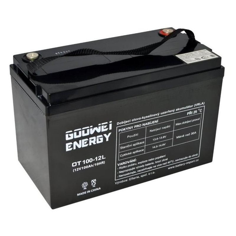 GOOWEI ENERGY Pb záložní akumulátor VRLA GEL 12V/100Ah (OTL100-12)
