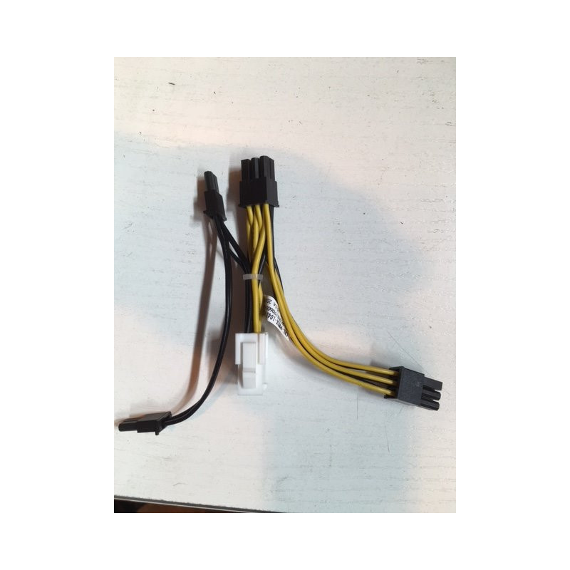 SUPERMICRO CPU 8 pin female(White) to GPU 6/6+2 pin male(Black) power adapter, 5cm, 16/ 20AWG