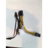 SUPERMICRO CPU 8 pin female(White) to GPU 6/6+2 pin male(Black) power adapter, 5cm, 16/ 20AWG