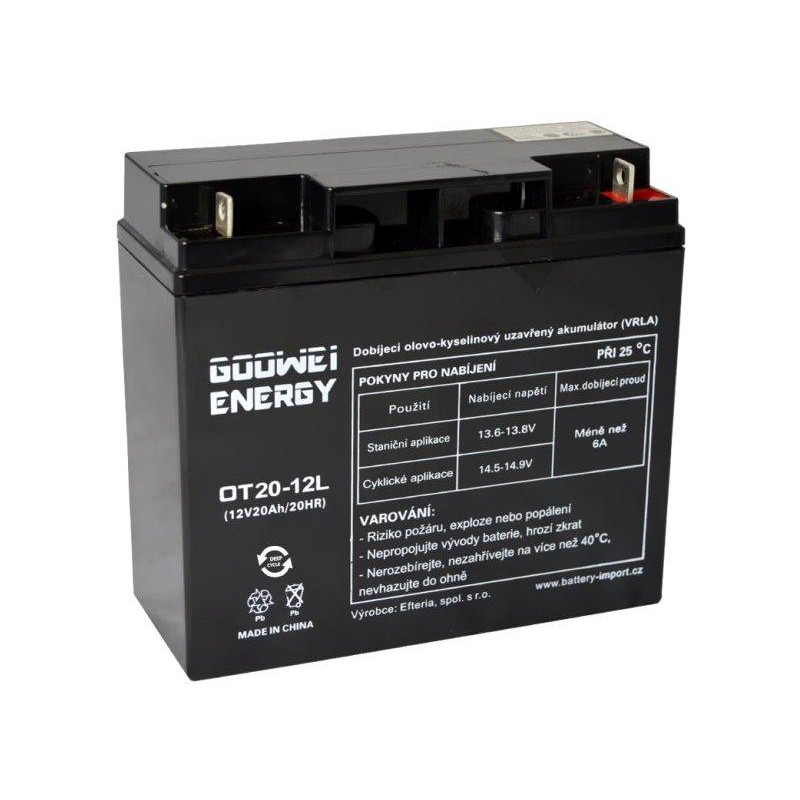 GOOWEI ENERGY Pb záložní akumulátor VRLA GEL 12V/20Ah (OTL20-12)