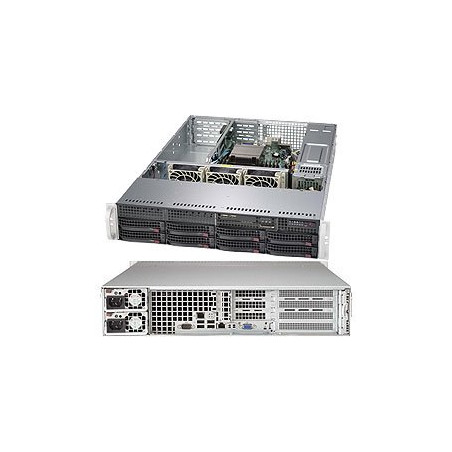 SUPERMICRO 2U server 1x LGA3647, iC622, 6x DDR4 ECC R, 8x SATA3 HS (3,5"), 2x10GbE, 2x500W(80+plat), IPMI, WIO