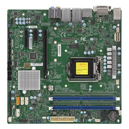 SUPERMICRO MB 1xLGA1151 (Core 8th gen/ 95W), H310,2xDDR4,4xSATA3,PCIe 3.0 (x16) 2.0(x4,x1),HDMI,DP,DVI,Audio