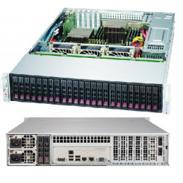 SUPERMICRO 2U chassis 24x 2,5"HS (20x SAS/SATA (Expander) +4x SAS/SATA/NVMe), 2x1200W (80PLUS titanium)