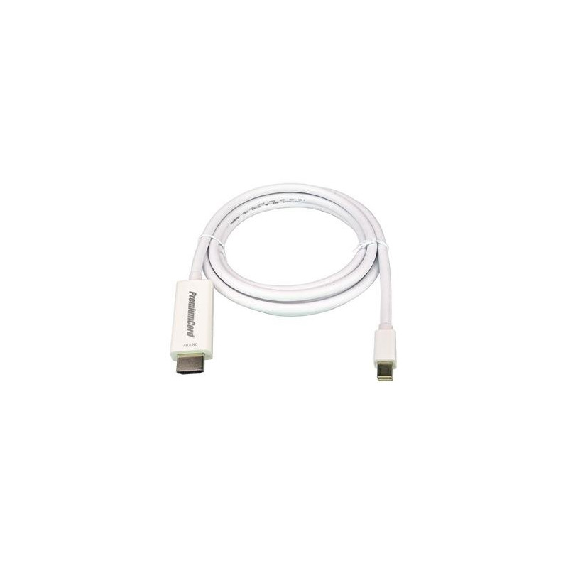 PremiumCord mini DisplayPort 1.2 na HDMI 2.0 kabel pro rozlišení 4Kx2K@60Hz, 2m