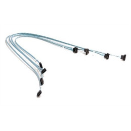 SUPERMICRO 70/59/48/38cm, SATA CBL Set of 4, Round Standard Connector to Right Angle Connector, PB Free