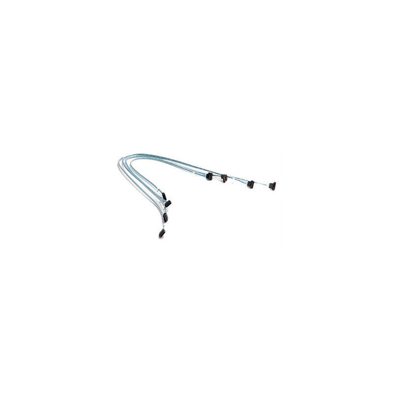 SUPERMICRO 70/59/48/38cm, SATA CBL Set of 4, Round Standard Connector to Right Angle Connector, PB Free