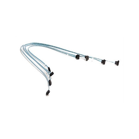 SUPERMICRO 70/59/48/38cm, SATA CBL Set of 4, Round Standard Connector to Right Angle Connector, PB Free