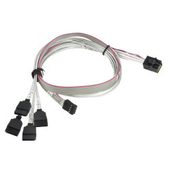 SUPERMICRO Internal MiniSAS HD (SFF-8643) to 4x SATA 50/50cm Cable with sideband