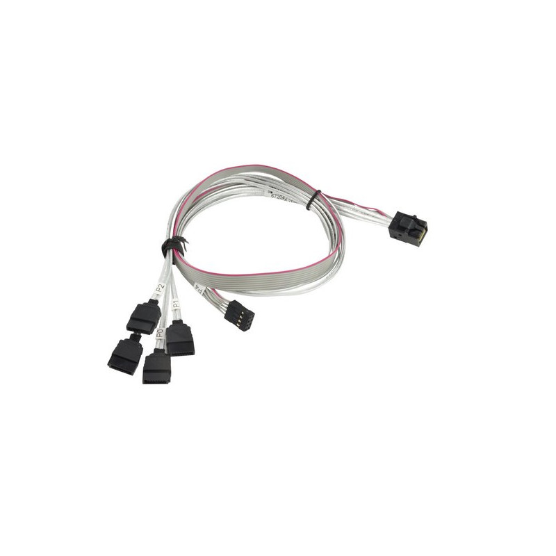 SUPERMICRO Internal MiniSAS HD (SFF-8643) to 4x SATA 50/50cm Cable with sideband