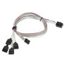SUPERMICRO Internal MiniSAS HD (SFF-8643) to 4x SATA 50/50cm Cable with sideband