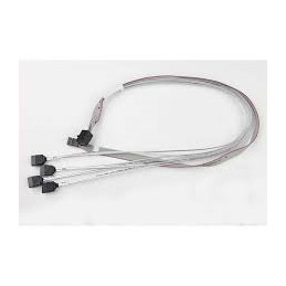 SUPERMICRO Cross-over Mini SAS HD (SFF-8643) to 4 SATA w/SB, S. 55cm. 30AWG