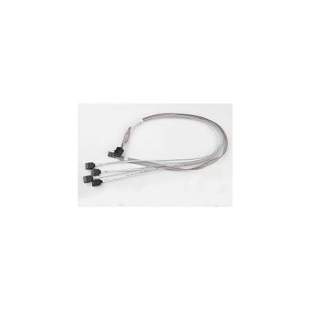 SUPERMICRO Cross-over Mini SAS HD (SFF-8643) to 4 SATA w/SB, S. 55cm. 30AWG