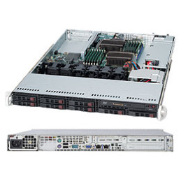 SUPERMICRO 1U chassis 8x 2,5" HS SAS/SATA, 600W, WIO
