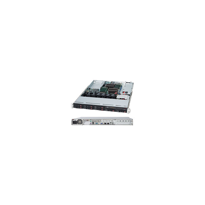 SUPERMICRO 1U chassis 8x 2,5" HS SAS/SATA, 600W, WIO