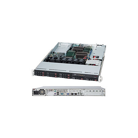 SUPERMICRO 1U chassis 8x 2,5" HS SAS/SATA, 600W, WIO