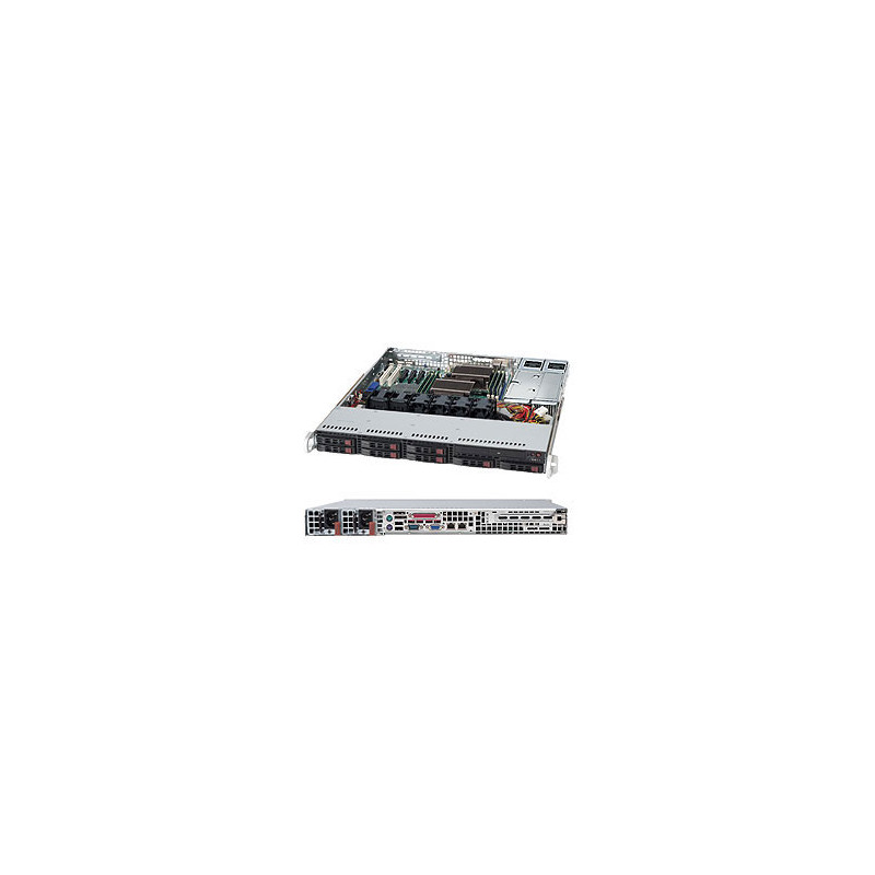 SUPERMICRO 1U chassis 8x 2,5" HS SAS/SATA, 2x500W (Platinum)